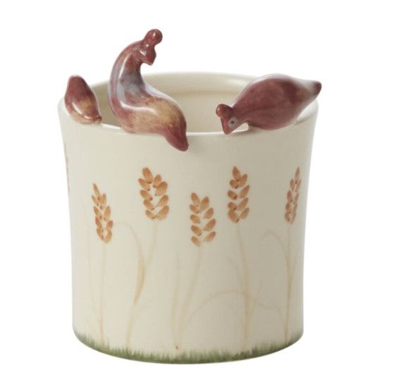 Autumn Critter Pot - Quail