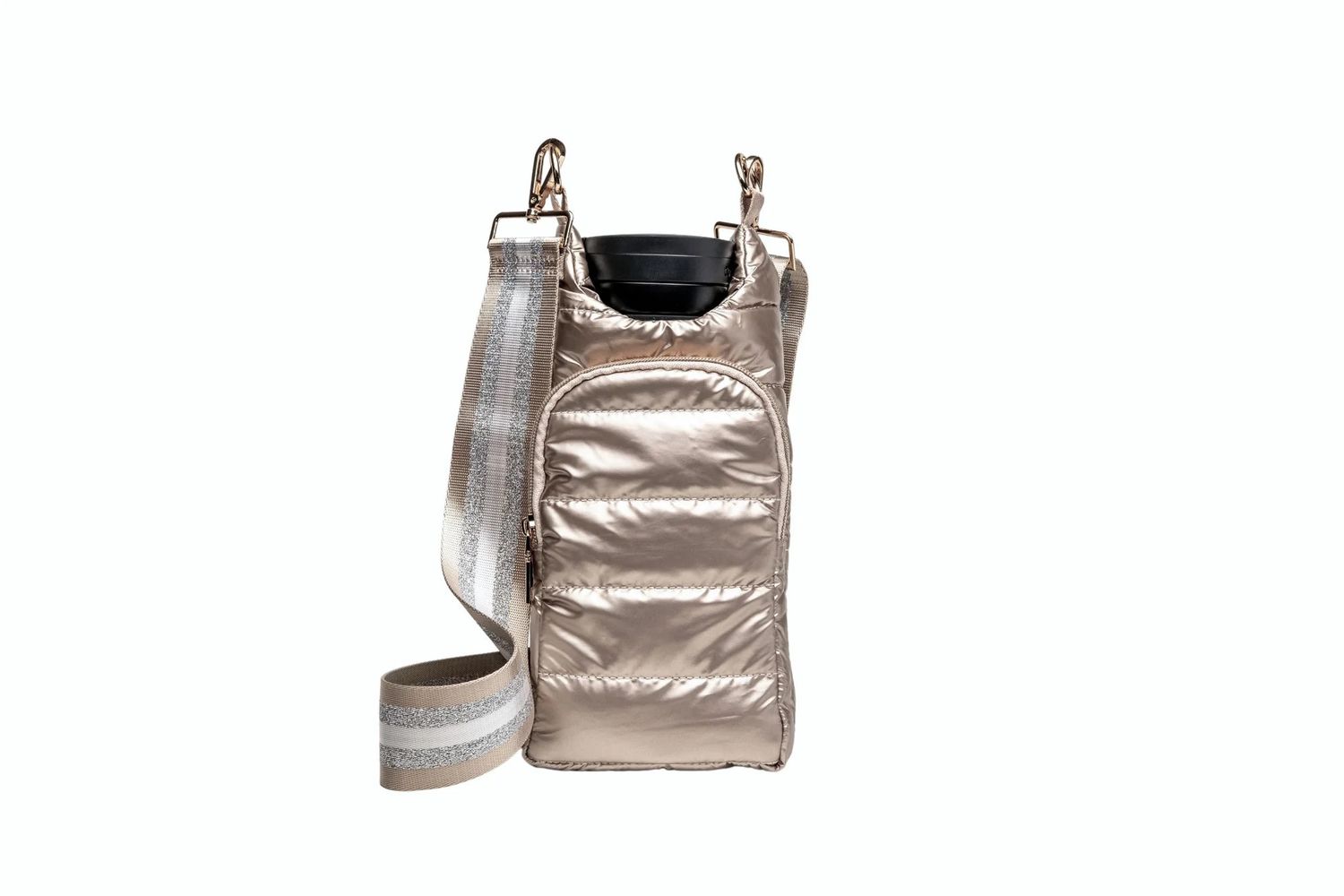 GOLD HYDROBAG W/STRIPED STRAP