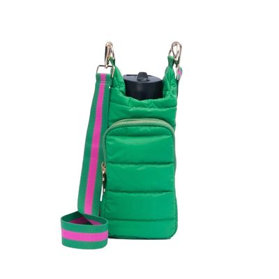 KELLY GREEN MATTE HYDROBAG W/ PINK AND GREEN STRAP