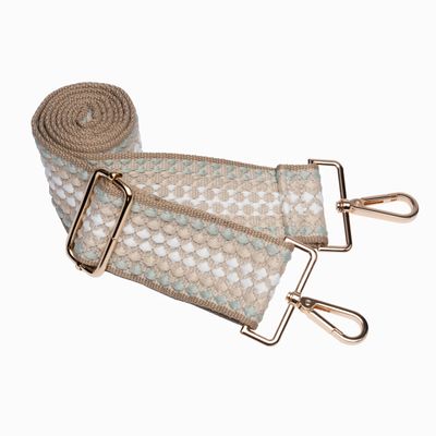 SEAFOAM PATTERNED STRAP W/ GOLD HARDWARE