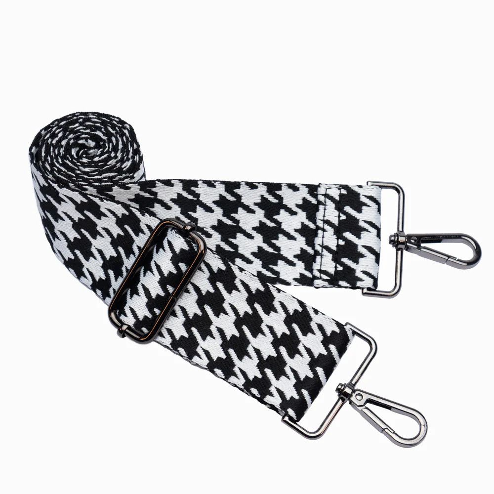HOUNDSTOOTH INTERCHANGEABLE STRAP W/ GUNMETAL HARDWARE