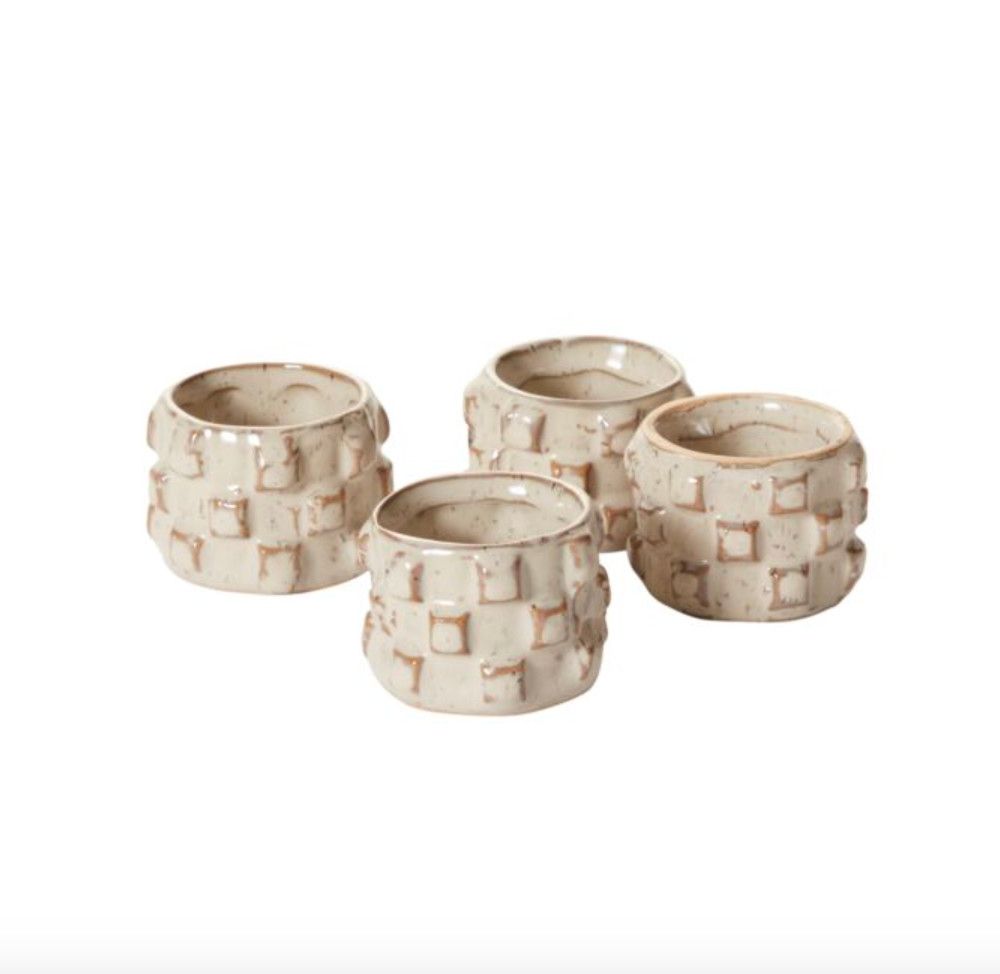 Tayrona Napkin Rings  Tan S/4