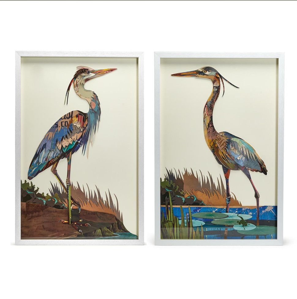 CRANE PAPER COLLAGE WALL ART
