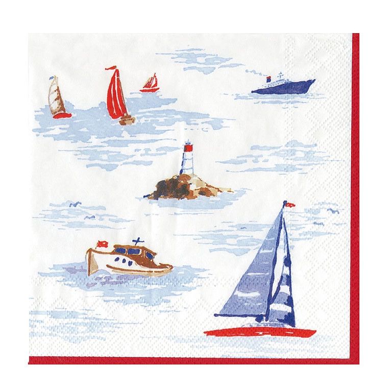 SMALL SUMMER CRUISE BEVERAGE NAPKINS (20 PK)