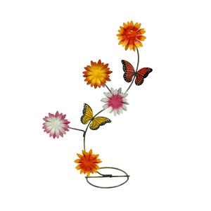 DAISY W/ BUTTERFLY, ROUND BASE - MEDIUM