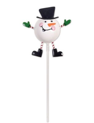 SNOWMAN PLANT PICK (5.91&quot; x 3.54&quot; x 18.11&quot;)