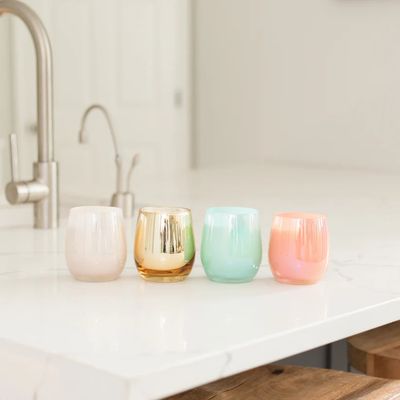 STEMLESS GLASS (BEIGE) CANDLE - WALK IN THE WOODS