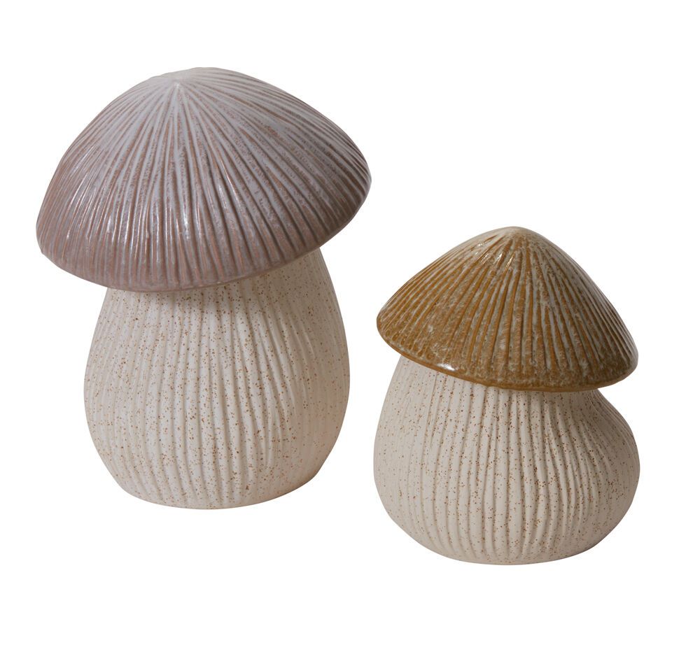 Capped Mushroom Canister Large (7.25&quot; X 9.25&quot;)