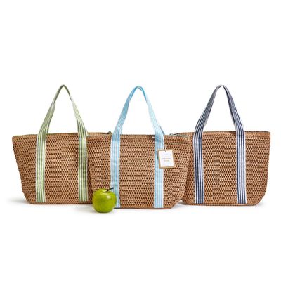 Woven Thermal Lunch Tote - ASST. STRAP COLORS