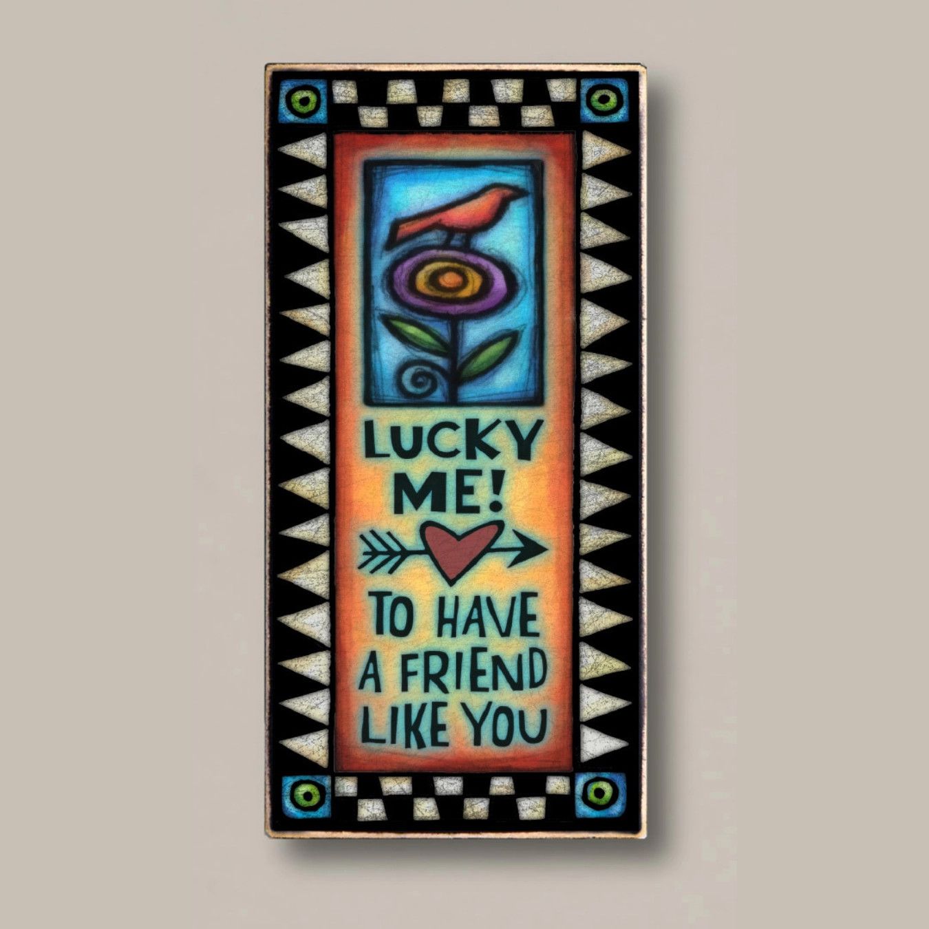WA506 LUCKY ME - WOOD WALL ART