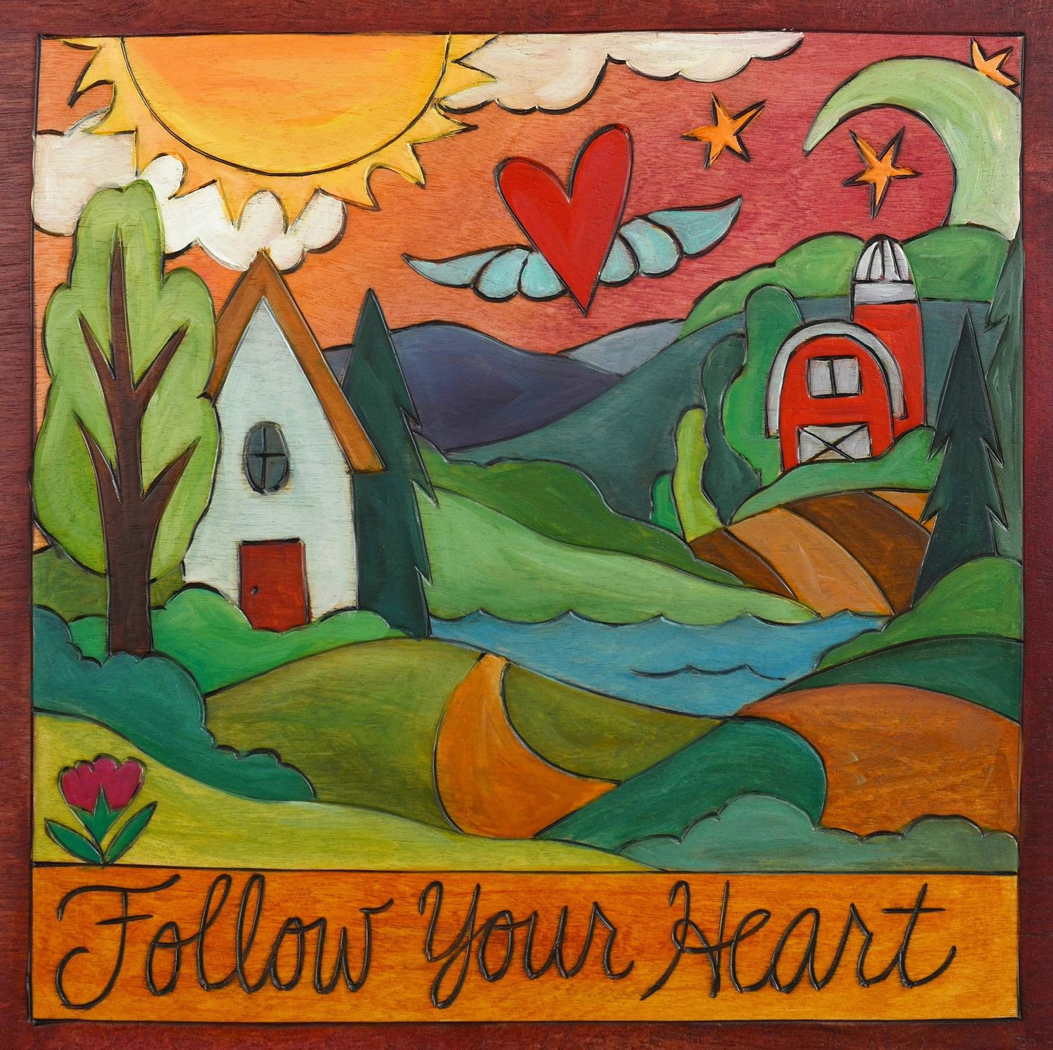 &quot;Fly Over Country&quot; Wall Art - 9x9 Follow Your Heart
