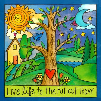 &quot;Tree of Life&quot; Wall Art - 9x9 Live Life to the Fullest