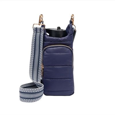 ISLAND NAVY BLUE MATTE HYDROBAG W/  BLUE AND WHITE STRAP