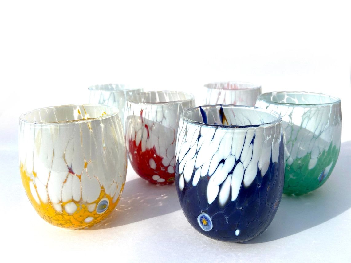 &quot;THE COLORS OF MURANO&quot; WATER GLASS