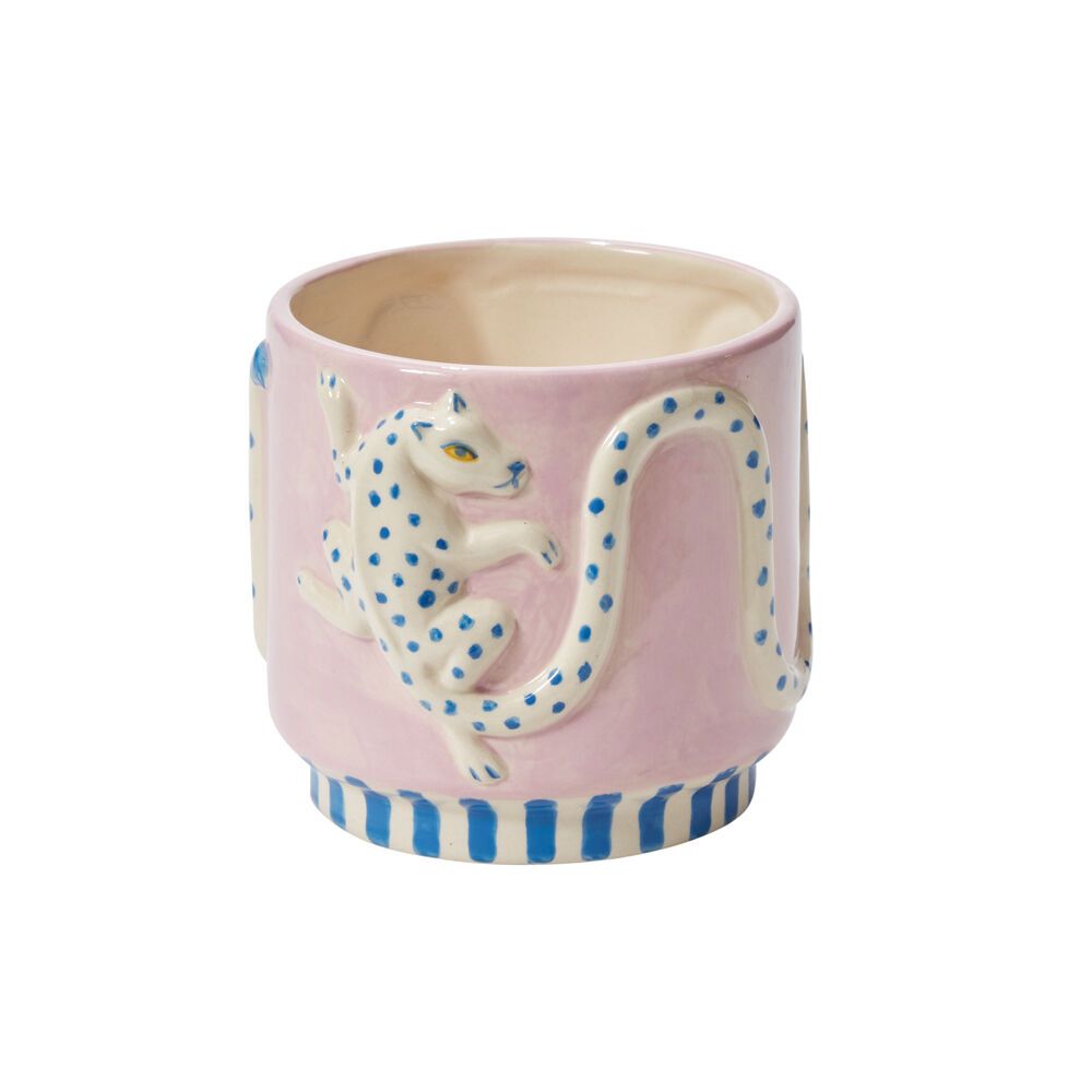 WILD TAILS POT LEOPARD  (5.25&quot; X 4.75&quot;)
