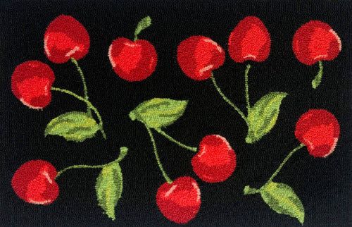 INDOOR / OUTDOOR RUG BLACK CHERRY  24X36"