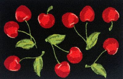 INDOOR / OUTDOOR RUG BLACK CHERRY  24X36"