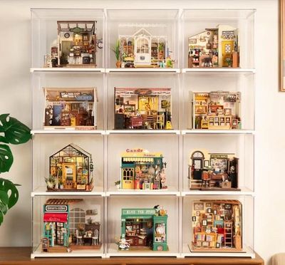 DISPLAY CASE FOR MINIATURE HOUSES