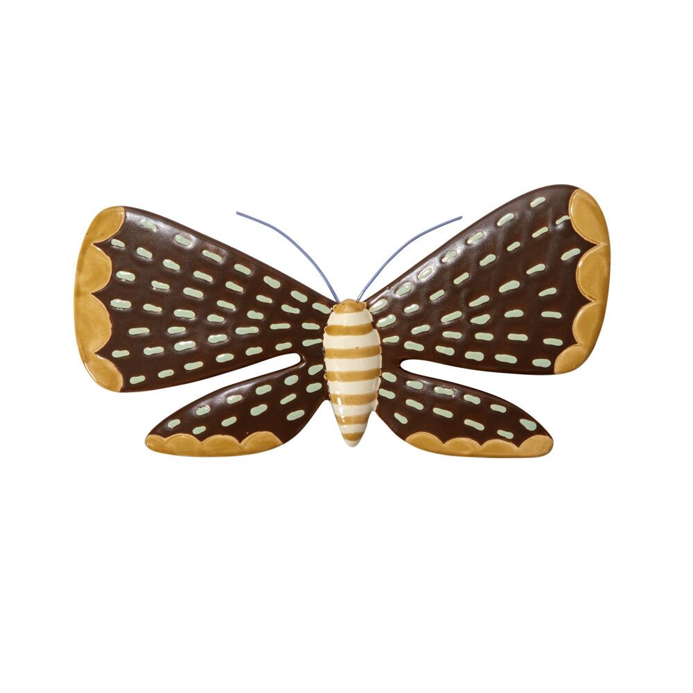 Brown Sculpted Moth Wall Art (10&quot; x 5.25&quot;)