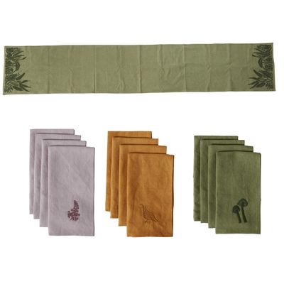 TABLE RUNNER - GREEN MUSHROOM