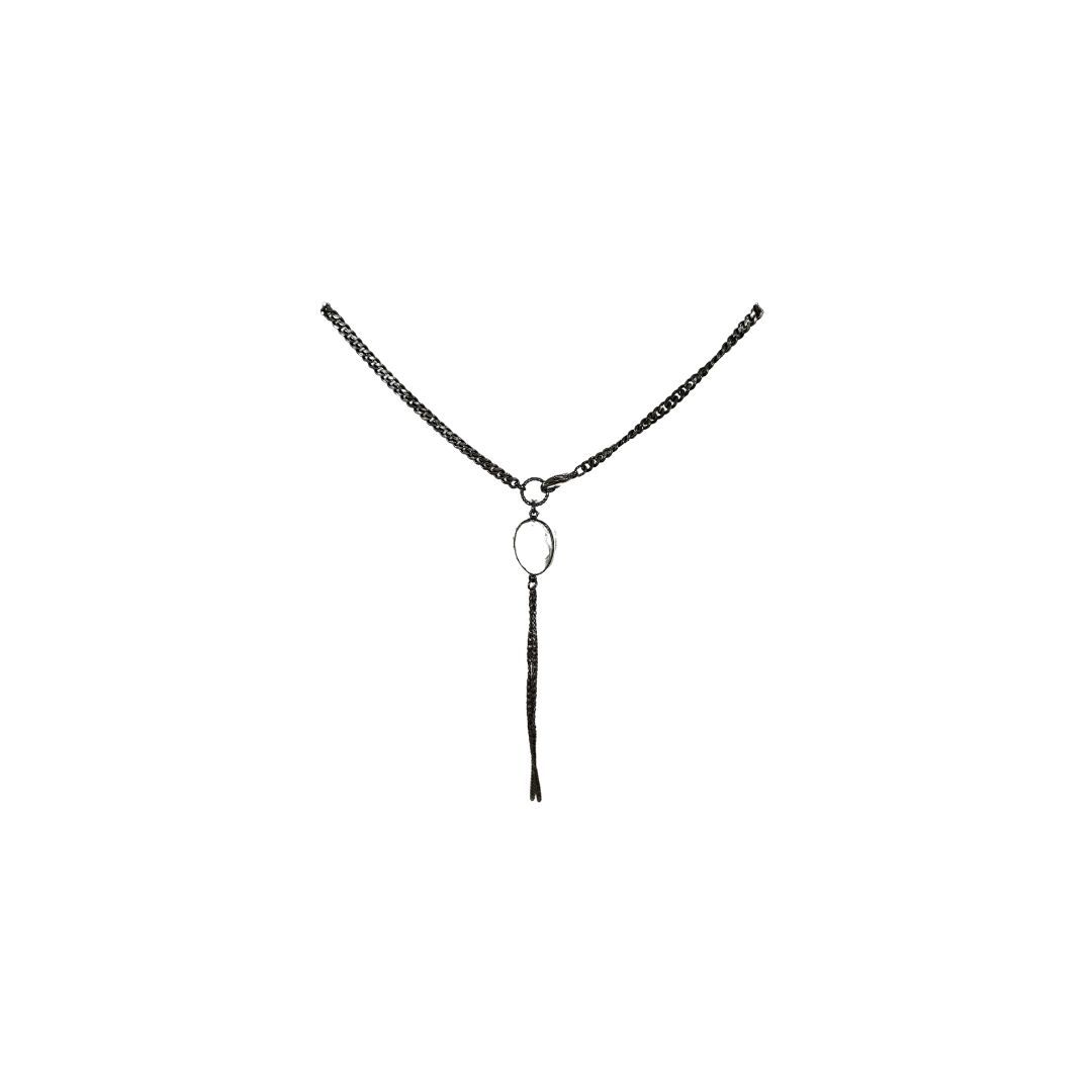 3 Way Drop with Chain &amp; Crystal Quartz Necklace