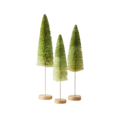 BOTTLE BRUSH TREE GREEN OMBRE MEDIUM