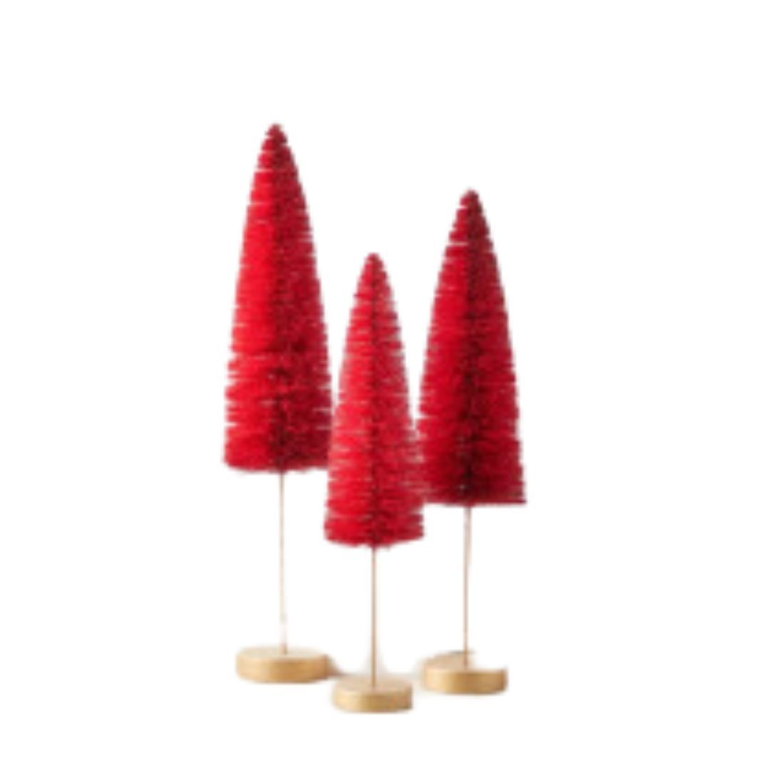 BOTTLE BRUSH TREE RED SOLID MEDIUM
