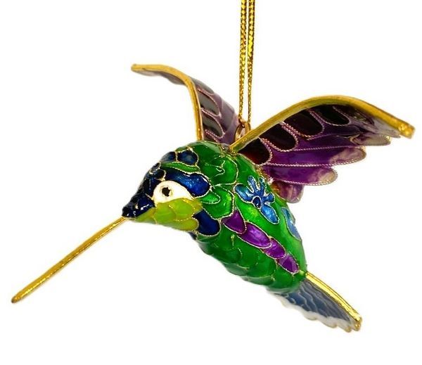 Coisonne Enamel Large Hummingbird Ornament