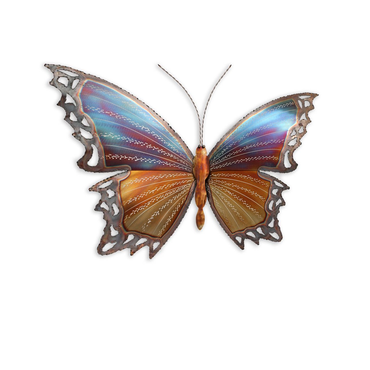 GRACEFUL BUTTERFLY II SINGLE METAL WALL SCULPTURE MM075