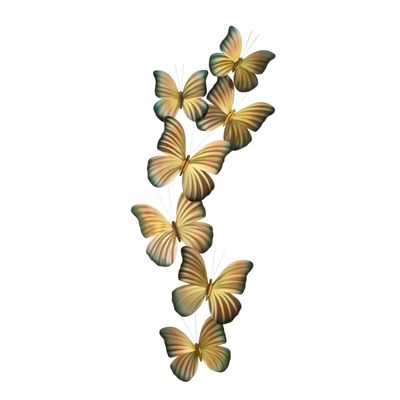 BUTTERFLY SPRAY MONOCHROME METAL WALL SCULPTURE MM067M