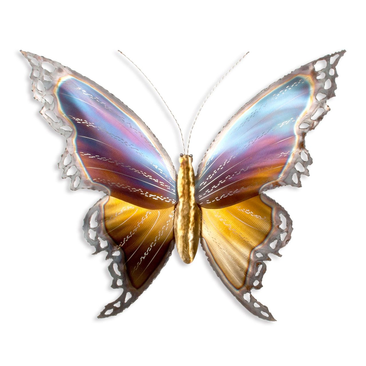 GRACEFUL BUTTERFLY I SINGLE METAL WALL SCULPTURE MM074