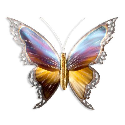 GRACEFUL BUTTERFLY I SINGLE METAL WALL SCULPTURE MM074