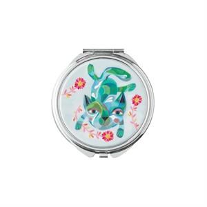 TRINKET / PILL BOX W MIRROR - PURRS