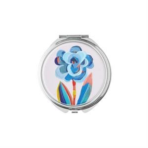 TRINKET / PILL BOX W MIRROR - BLUE BLOOM