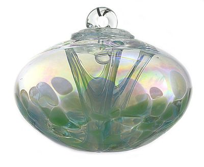 JuJu Ball &quot;Waters&quot; Iridized 4 in hanging glass ornament