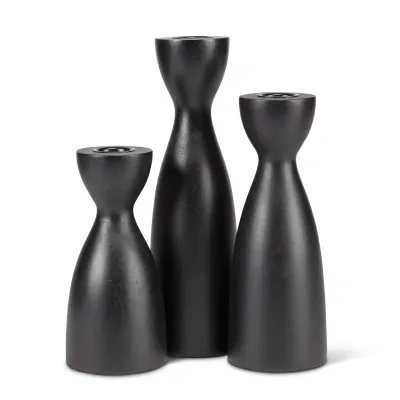 SM Curvy Taper Holder Black 6"