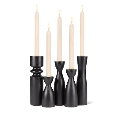 Tall Slender Taper Holder-Black-10"H