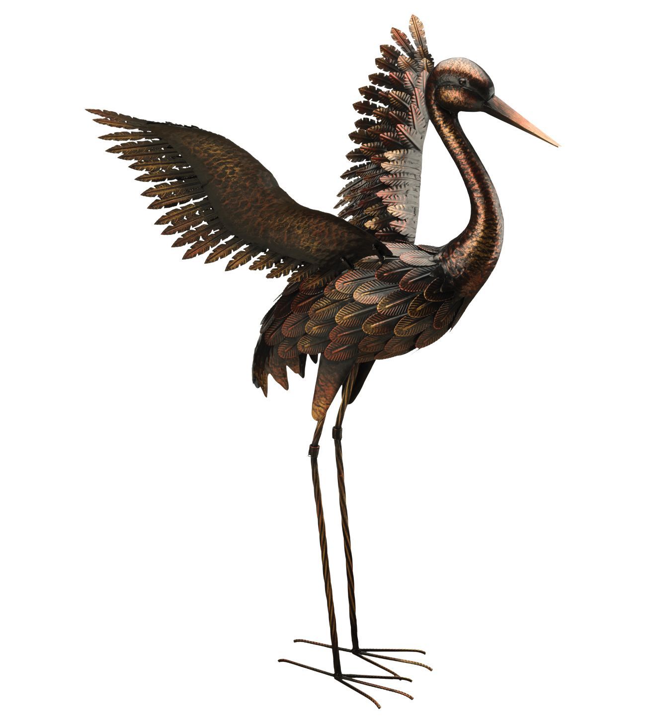 BRONZE CRANE 44 - WINGS UP