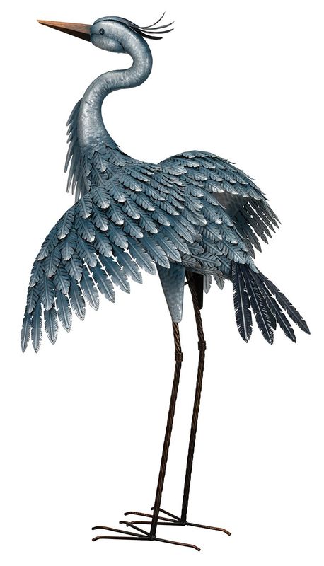 METALLIC BLUE HERON 41- WINGS OUT