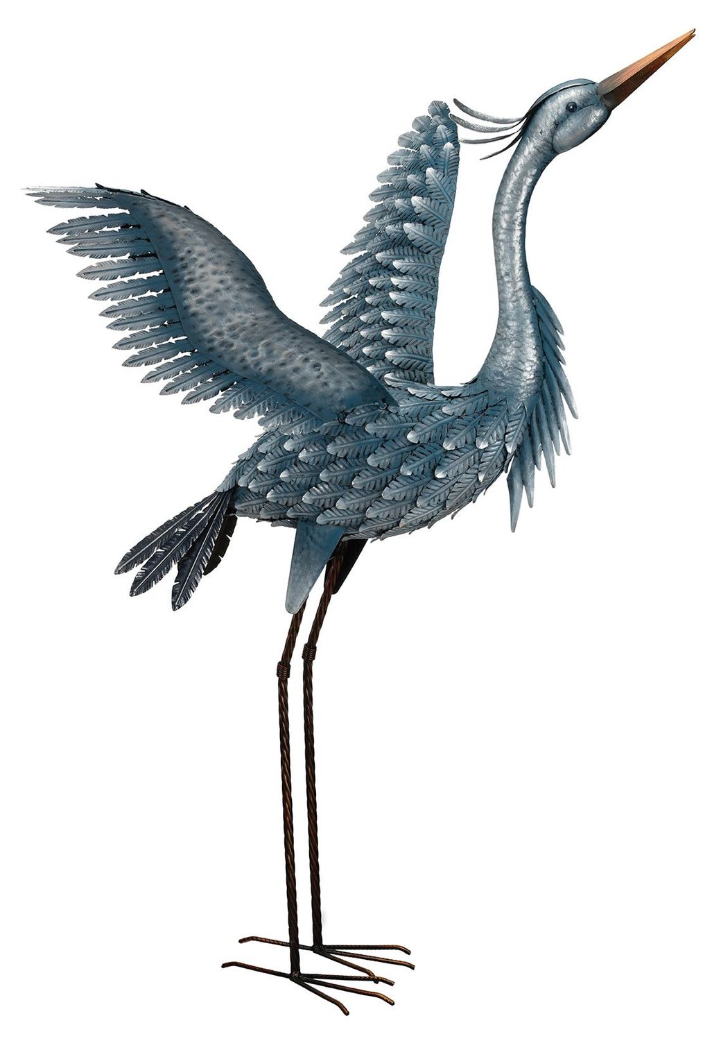 METALLIC BLUE HERON 47 - WINGS UP