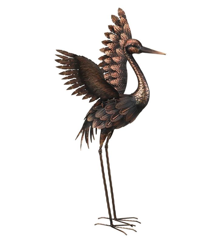 BRONZE CRANE 27 - WINGS UP