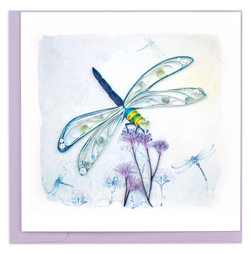 QUILLED GREETING CARD EMPEROR DRAGONFLY