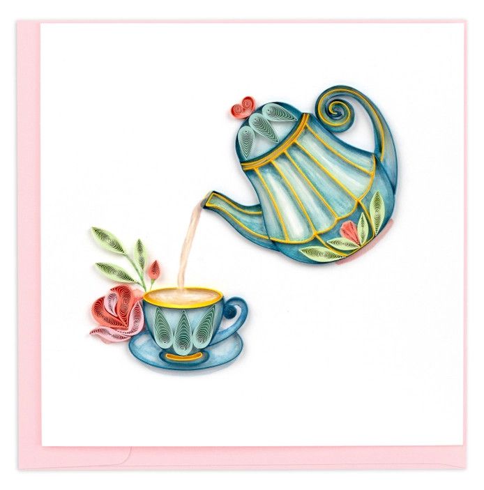 QUILLED GREETING CARD AFTERNOON TEA