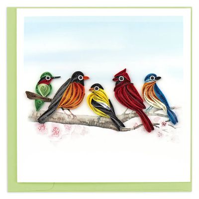 QUILLED GREETING CARD SONGBIRDS