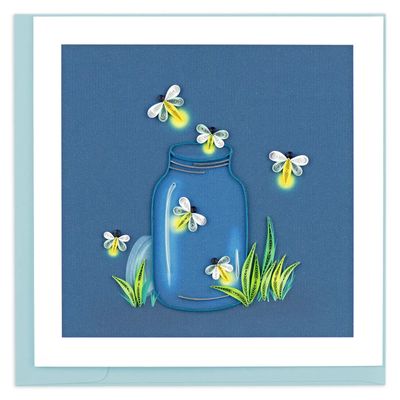 QUILLED GREETING CARD FIREFLIES