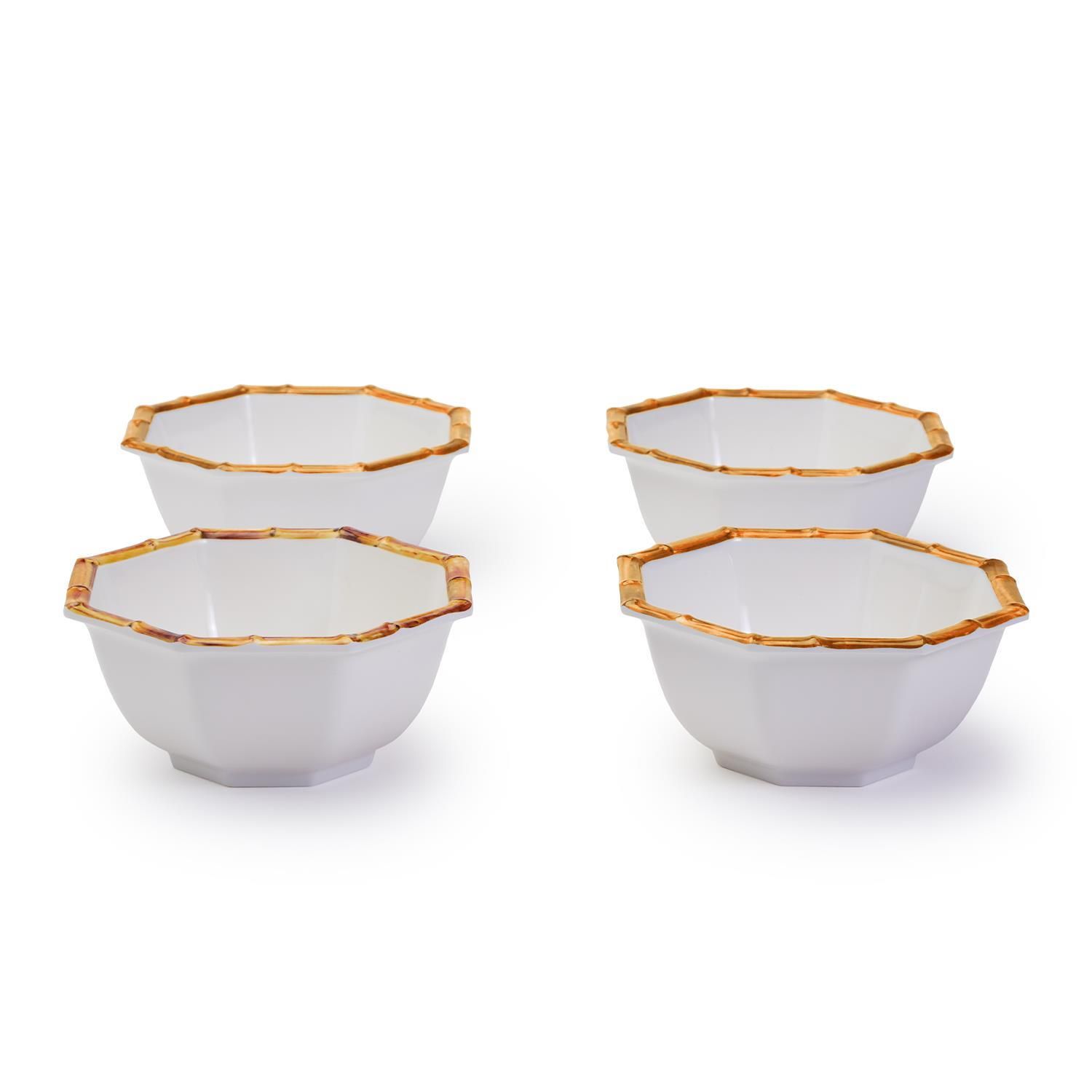 S/4 Bamboo Touch Octagonal Bowls