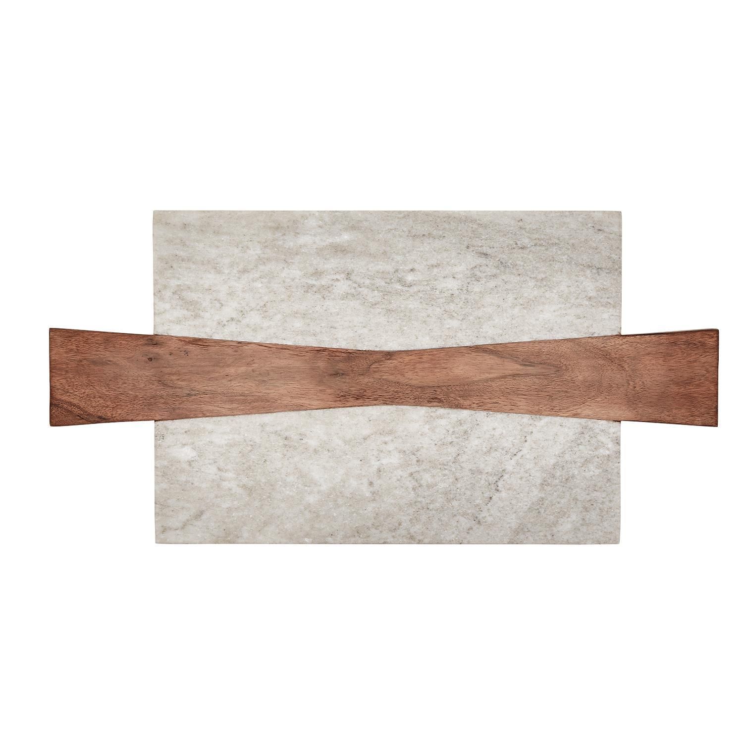 Marble and Acacia Wood Tray