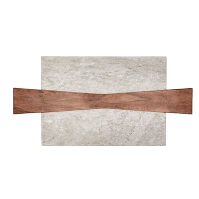Marble and Acacia Wood Tray