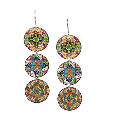 RAMONA - 3-5/8&quot; Disc Earring