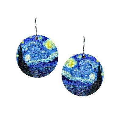 STARRY NIGHT DISC EARRING - 3/4&quot; DISC